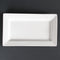 Olympia Lumina Wide Rim Rectangular Plates White 257x 155mm - Pack of 4