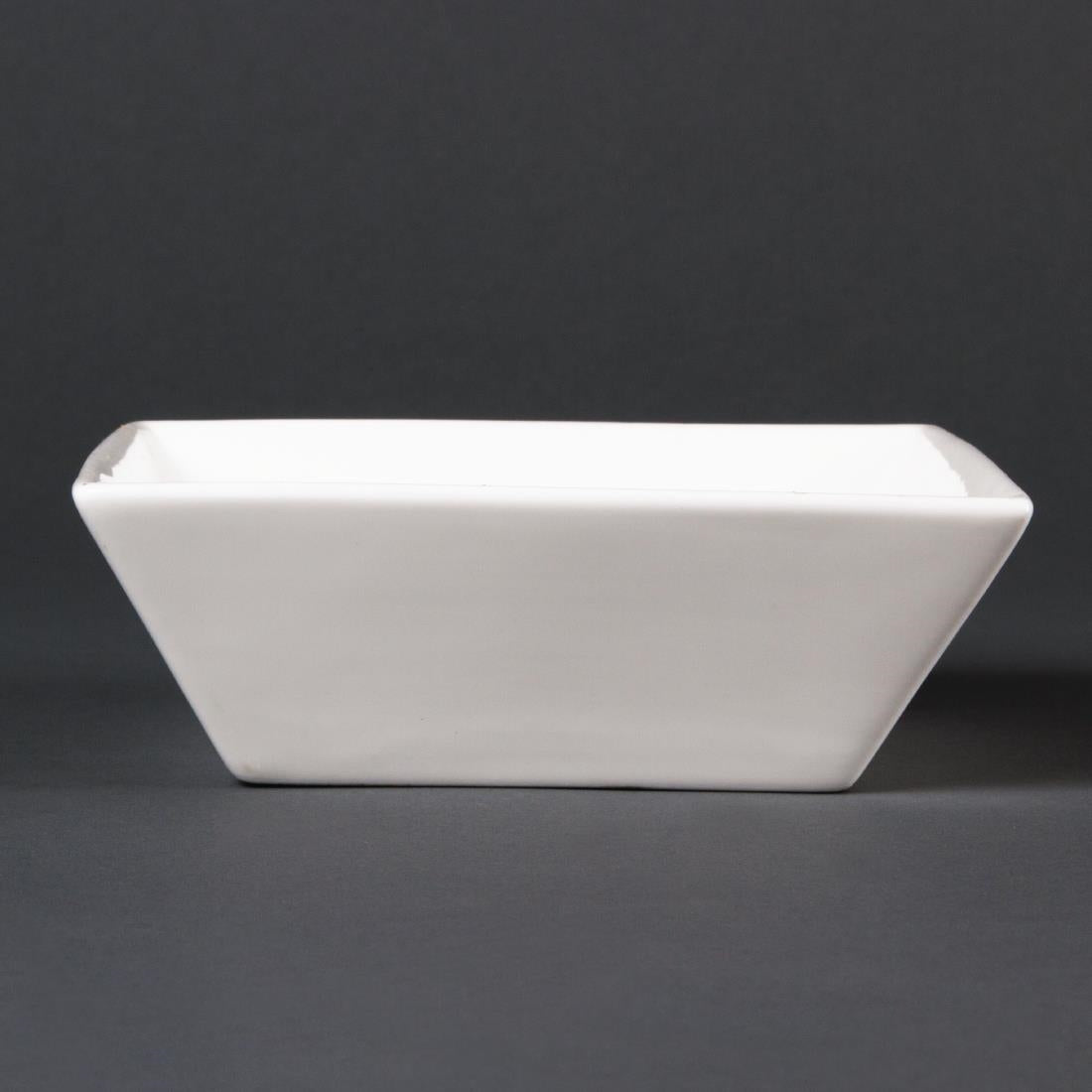 Olympia Lumina Square Bowls White 140mm (6 pack)