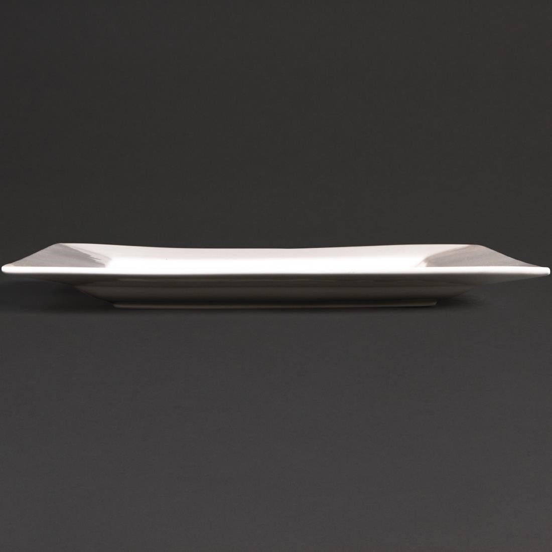 Olympia Lumina Square Plates White 265mm (4 pack)