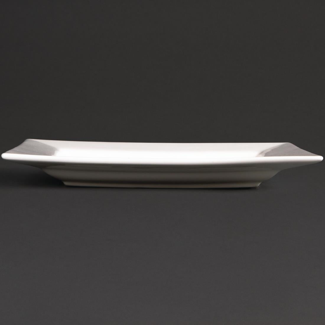 Olympia Lumina Square Plates White 233mm (4 pack)