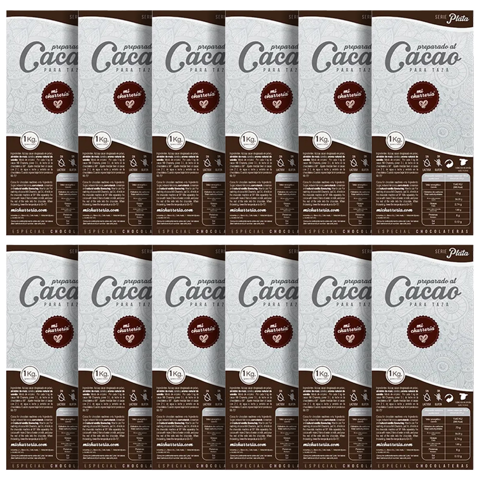 Mi Churreria Hot Chocolate Powder Silver Range 12kg Box