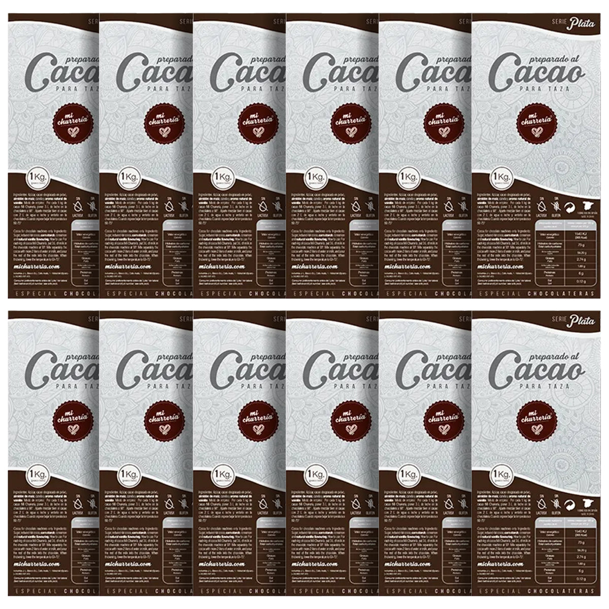 Mi Churreria Hot Chocolate Powder Silver Range 1kg Box