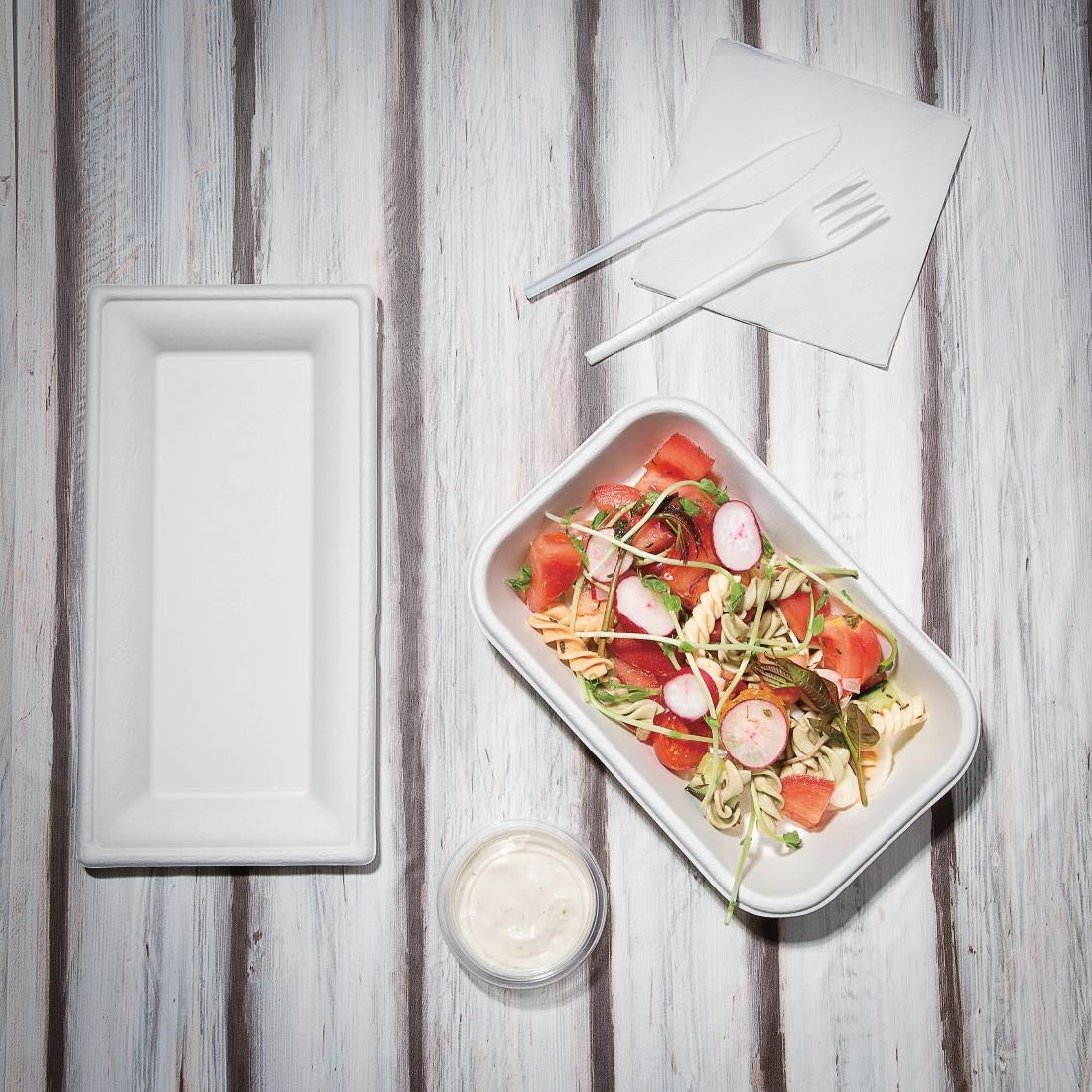 Fiesta Compostable Bagasse Food Trays 24oz (50 Pack)