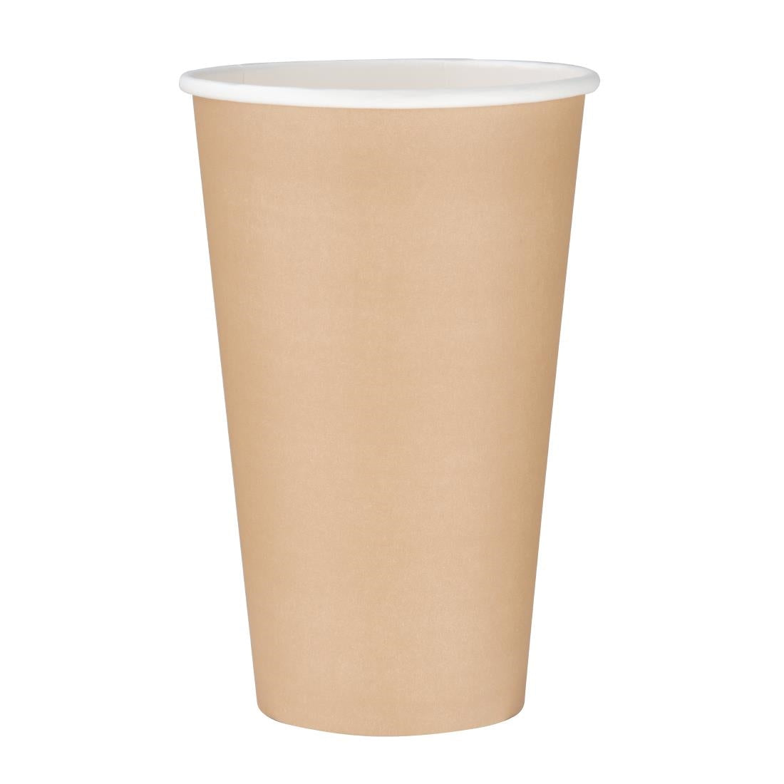 Fiesta Recyclable Single Wall Takeaway Coffee Cups Kraft 455ml / 16oz (1000 Pack)