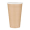 Fiesta Recyclable Single Wall Takeaway Coffee Cups Kraft 455ml / 16oz - Pack of 50
