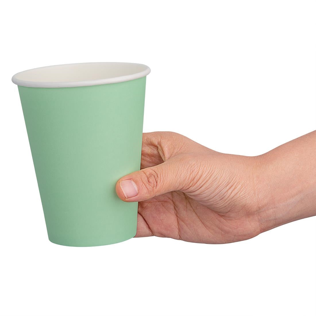 Fiesta Recyclable Single Wall Takeaway Coffee Cups Turquoise 340ml (1000 Pack)