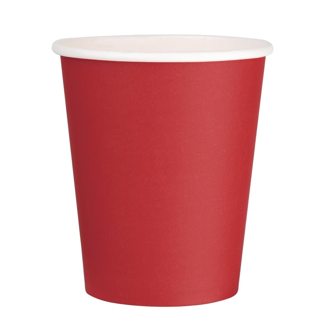 Fiesta Recyclable Single Wall Takeaway Coffee Cups Red 225ml / 8oz (50 Pack)