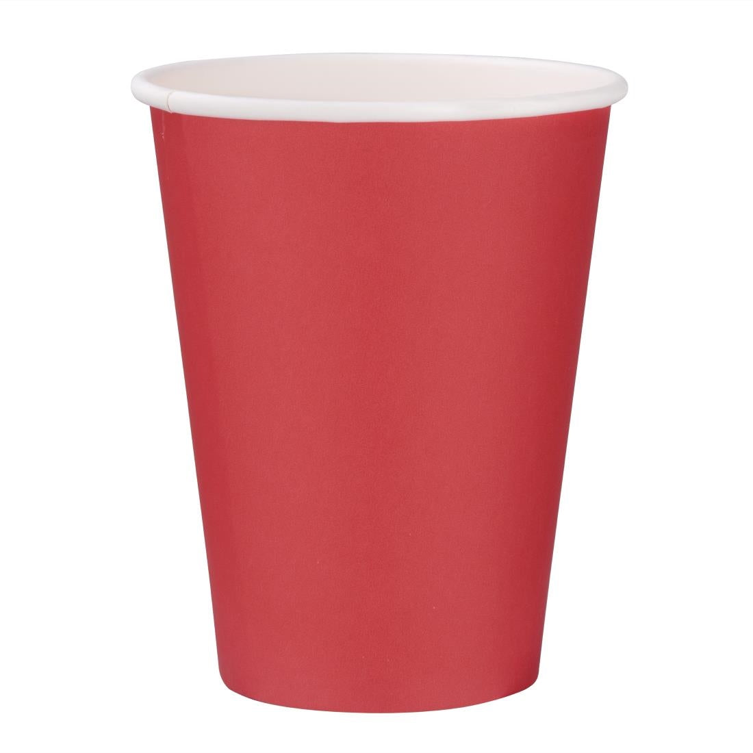 Fiesta Recyclable Single Wall Takeaway Coffee Cups Red 340ml / 12oz (1000 Pack)