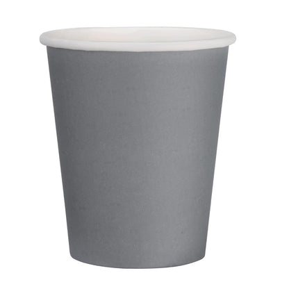 Fiesta Recyclable Coffee Cups Single Wall Charcoal 225ml / 8oz (1000 Pack)