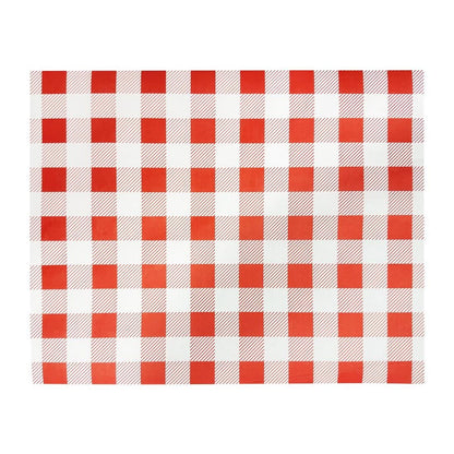 Fiesta Compostable Red Gingham Greaseproof Sheets 380x310mm (Pack 200)