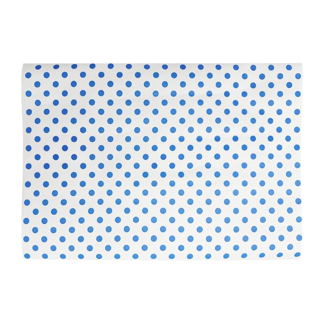 Fiesta Compostable Burger Wraps Blue Dot 250x350mm (200 Pack)