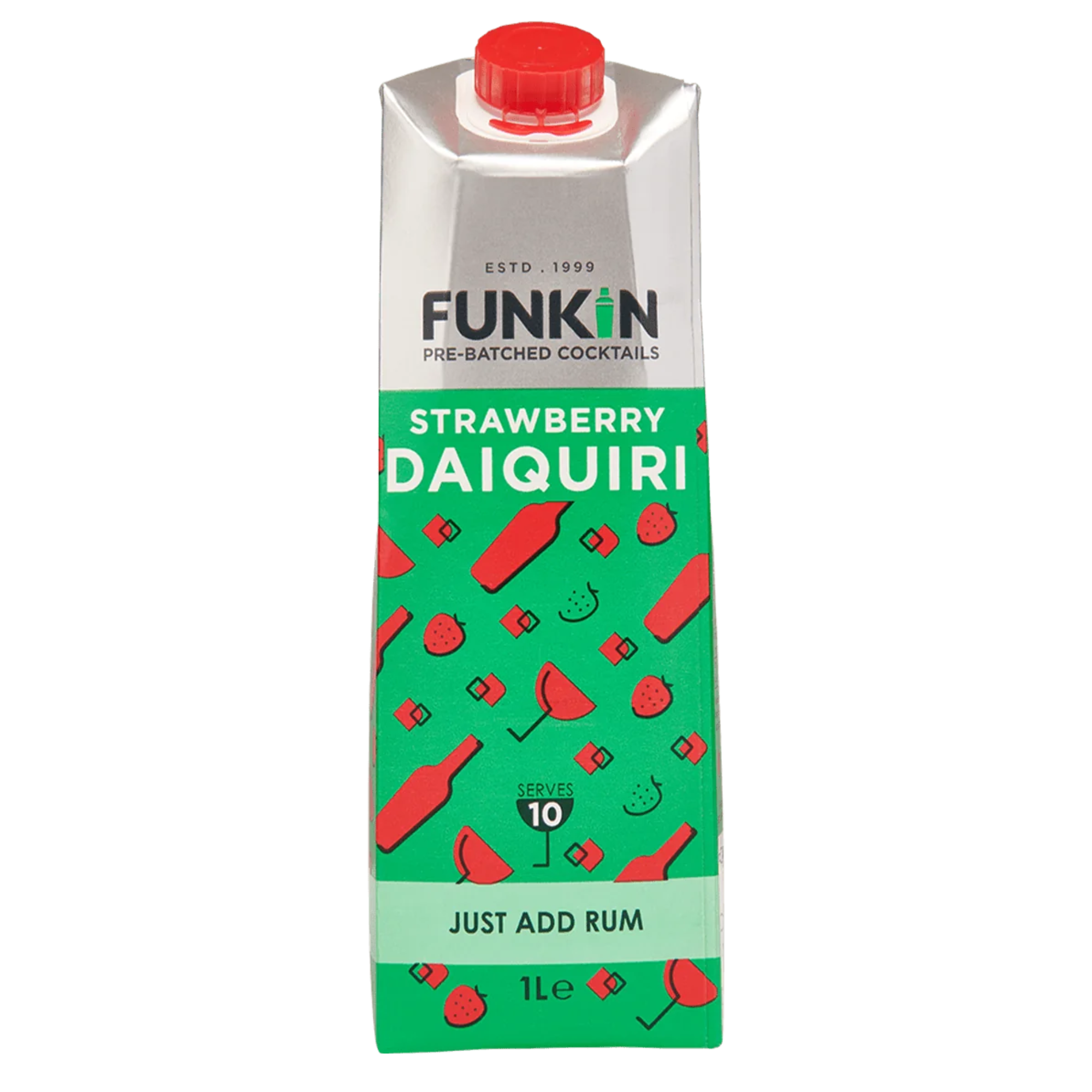 Funkin Pre-Batched Cocktails Strawberry Daiquiri Mixer 1L