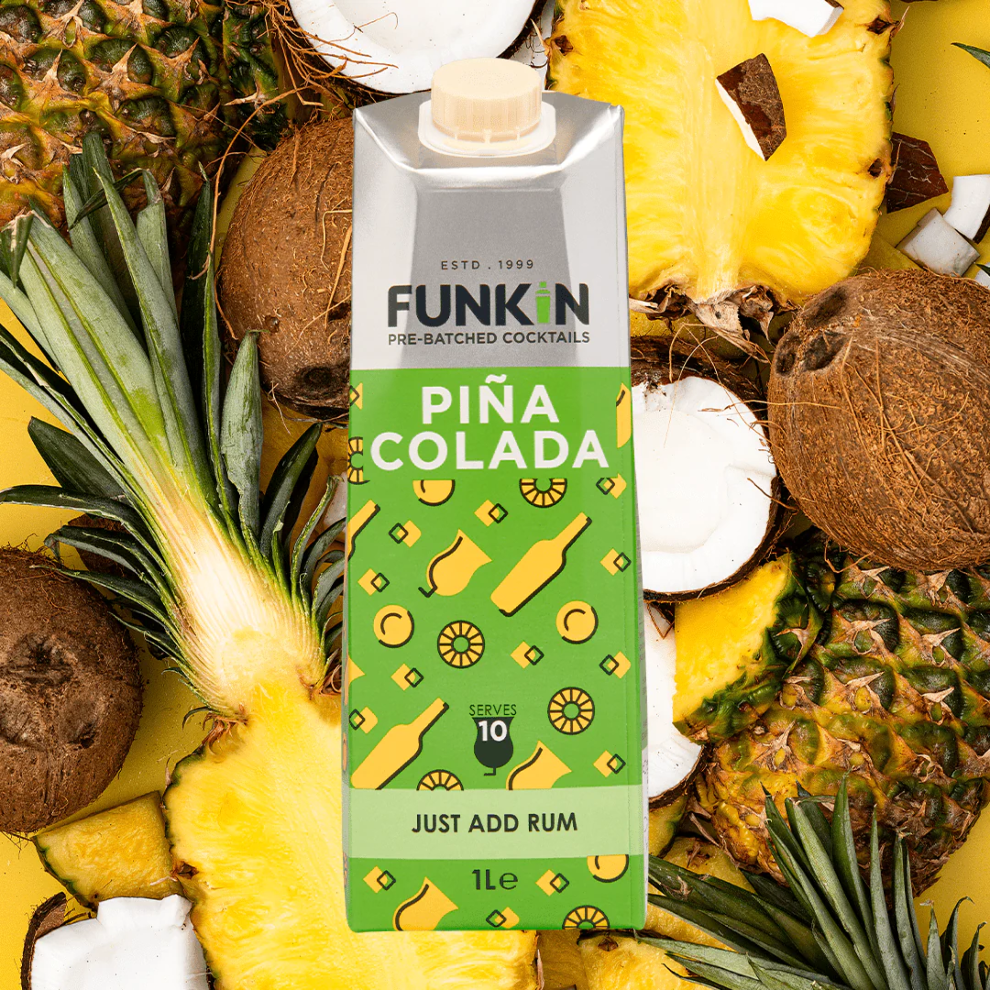 Funkin Pre-Batched Cocktails Piña Colada Mixer 1L