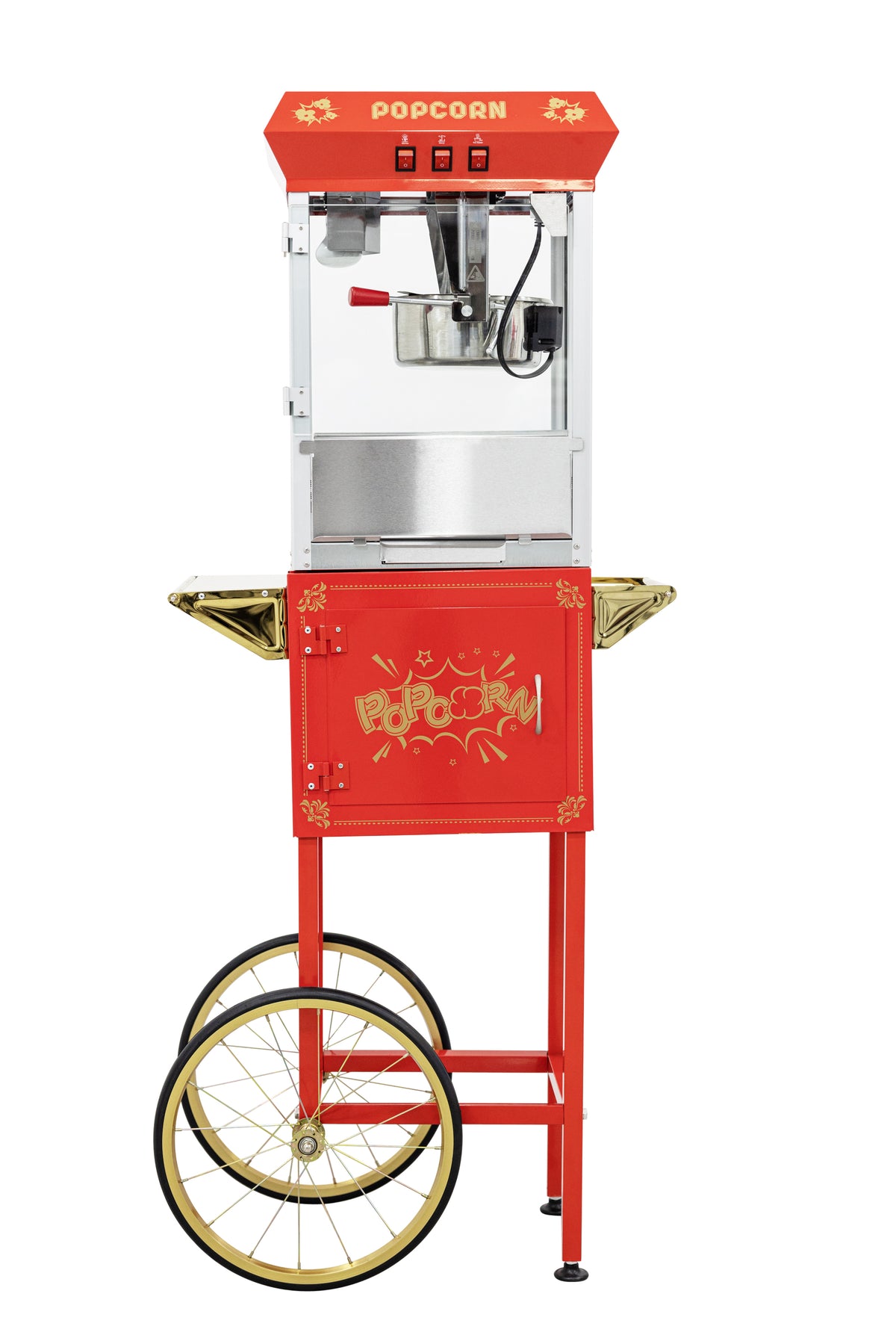 HAXRO Popcorn Machine 8oz with Matching Cart