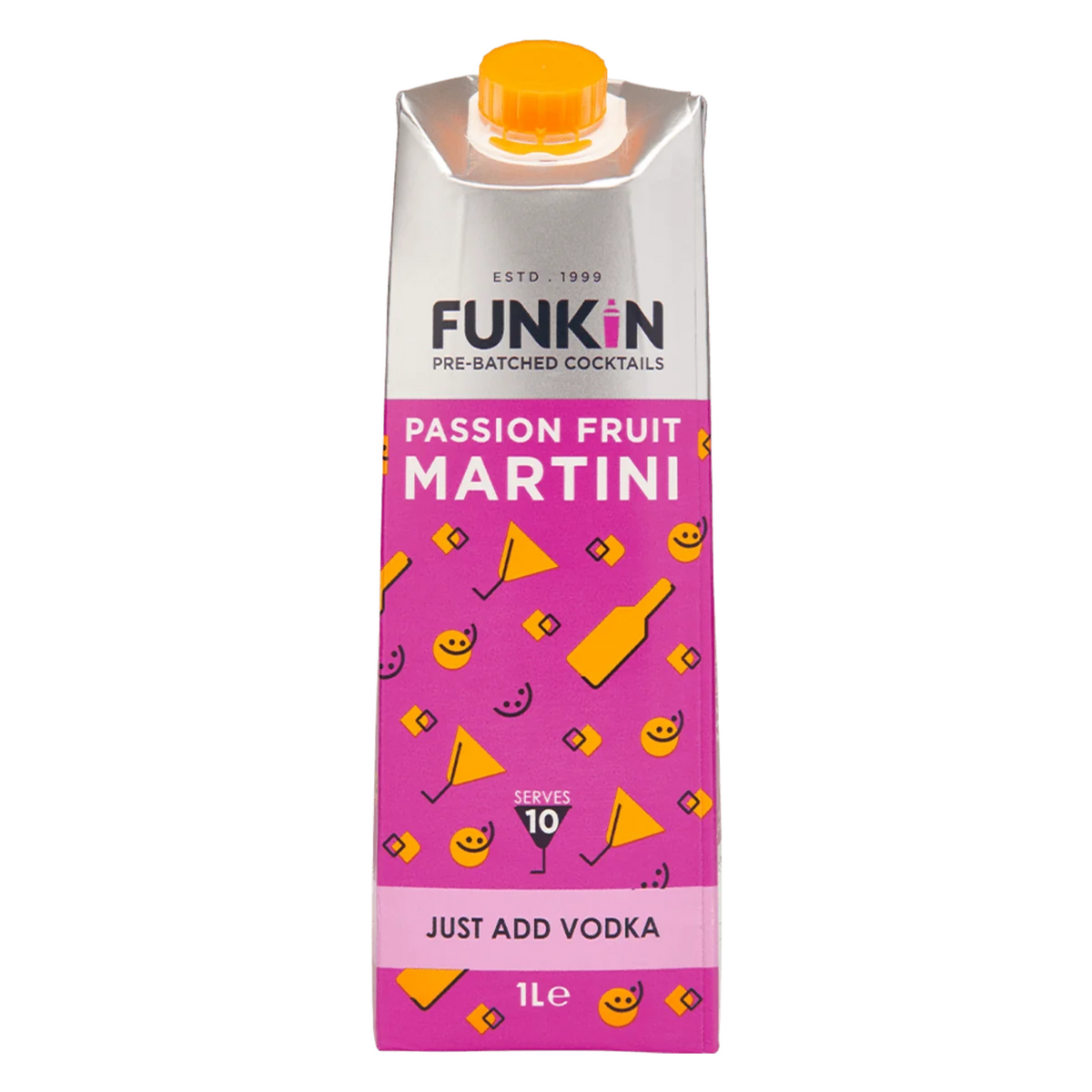 Funkin Pre-Batched Cocktails Passion Fruit Martini 1L
