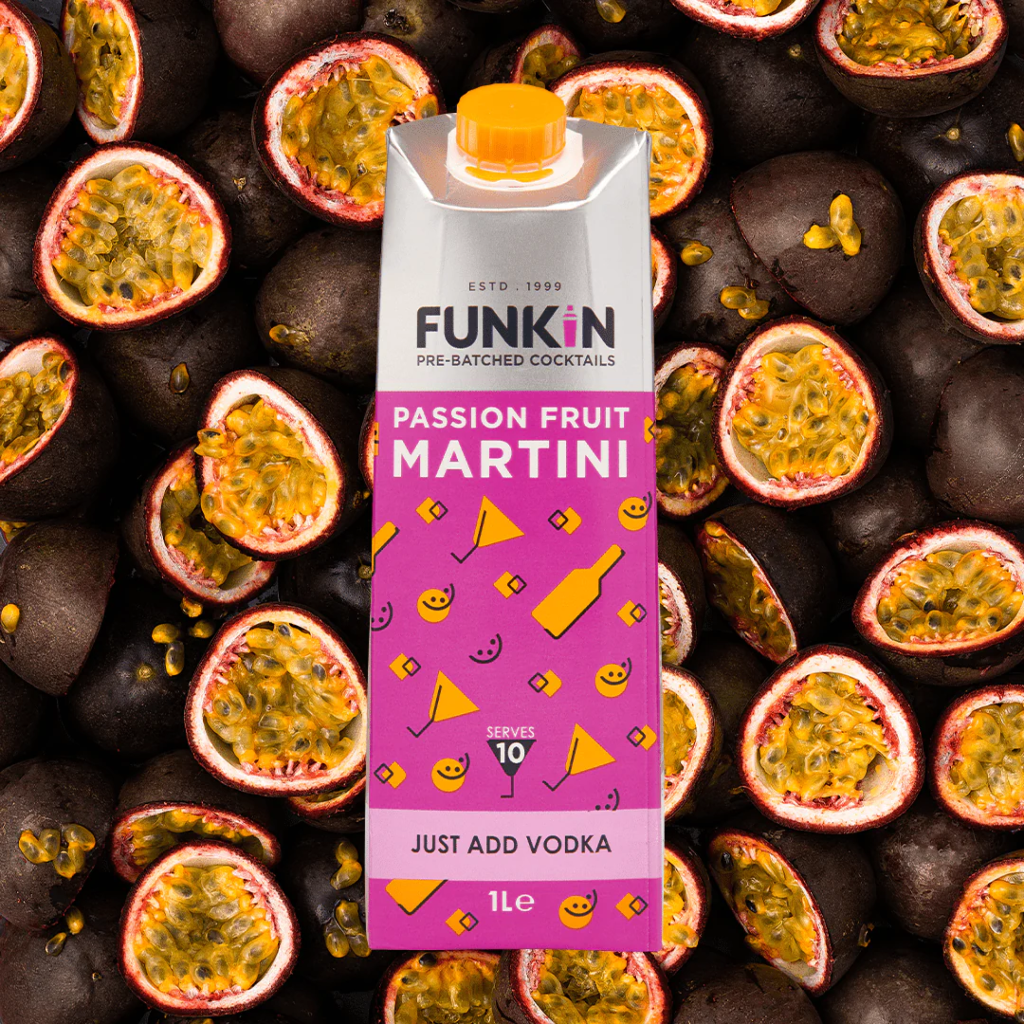 Funkin Pre-Batched Cocktails Passion Fruit Martini Mixer 1L