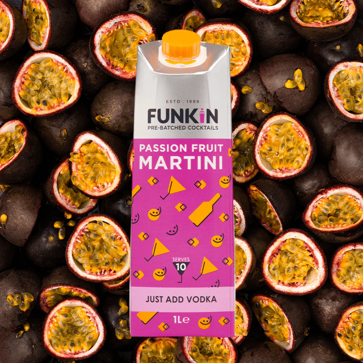 Funkin Pre-Batched Cocktails Passion Fruit Martini 1L