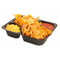 PCO Nacho Tray Rectangle, Black, 3 Compartments 500 Pieces Per Box