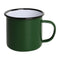 Olympia Enamel Mugs Green 350ml - Pack of 6