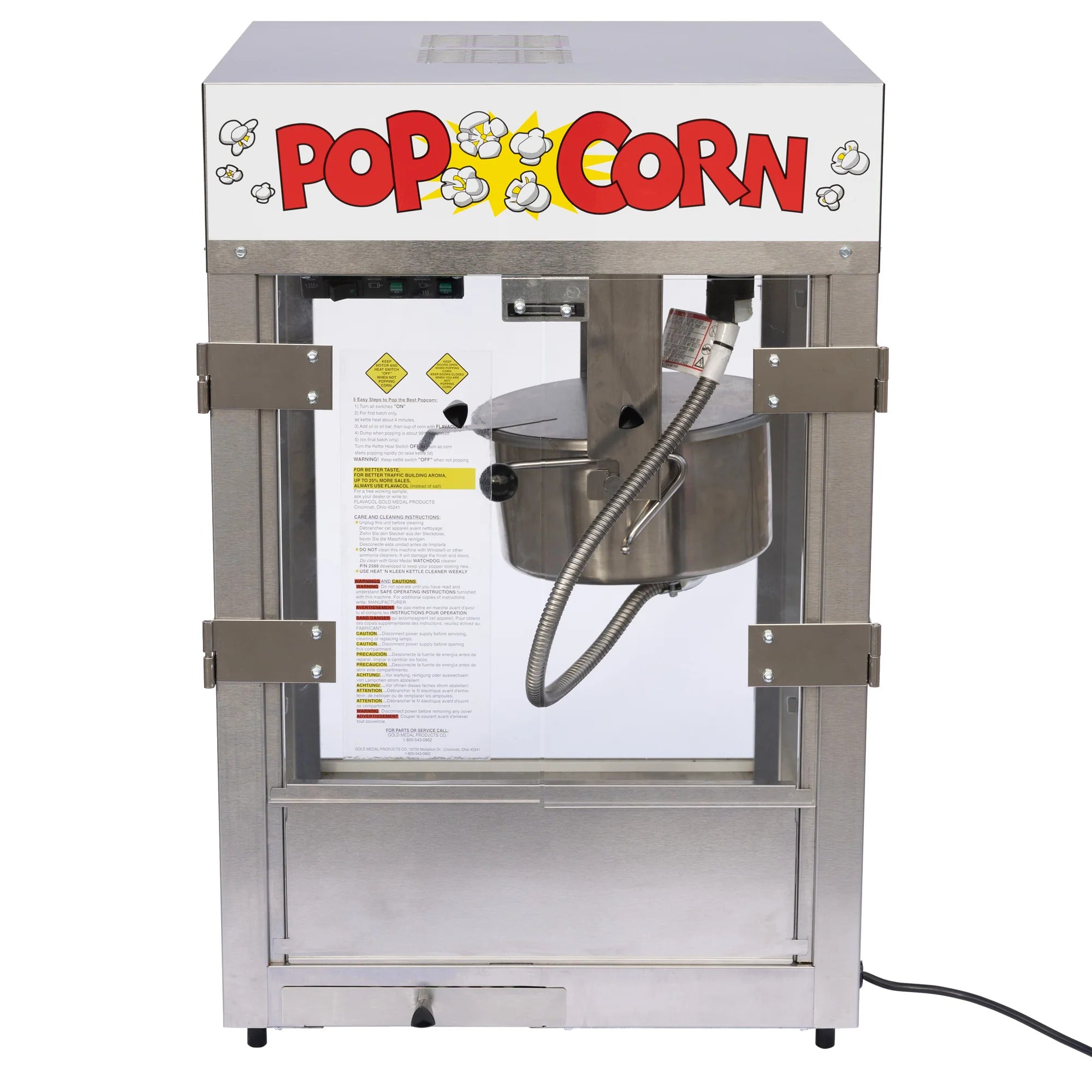 Gold Medal 12/14oz PopMaxx Popcorn Machine