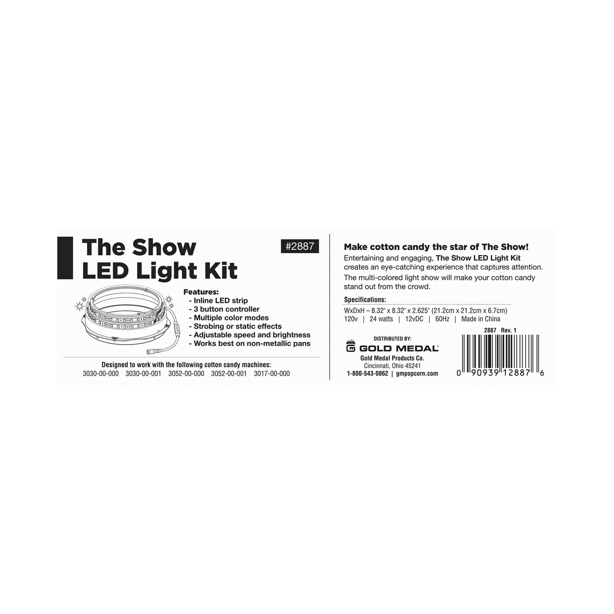 The Show LED Light Kit for Cotton Candy Machines