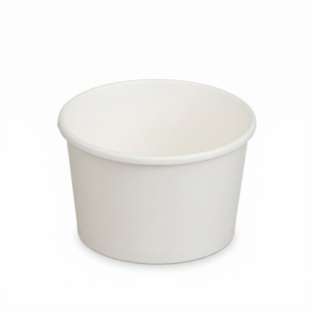 A plain white paper cup.