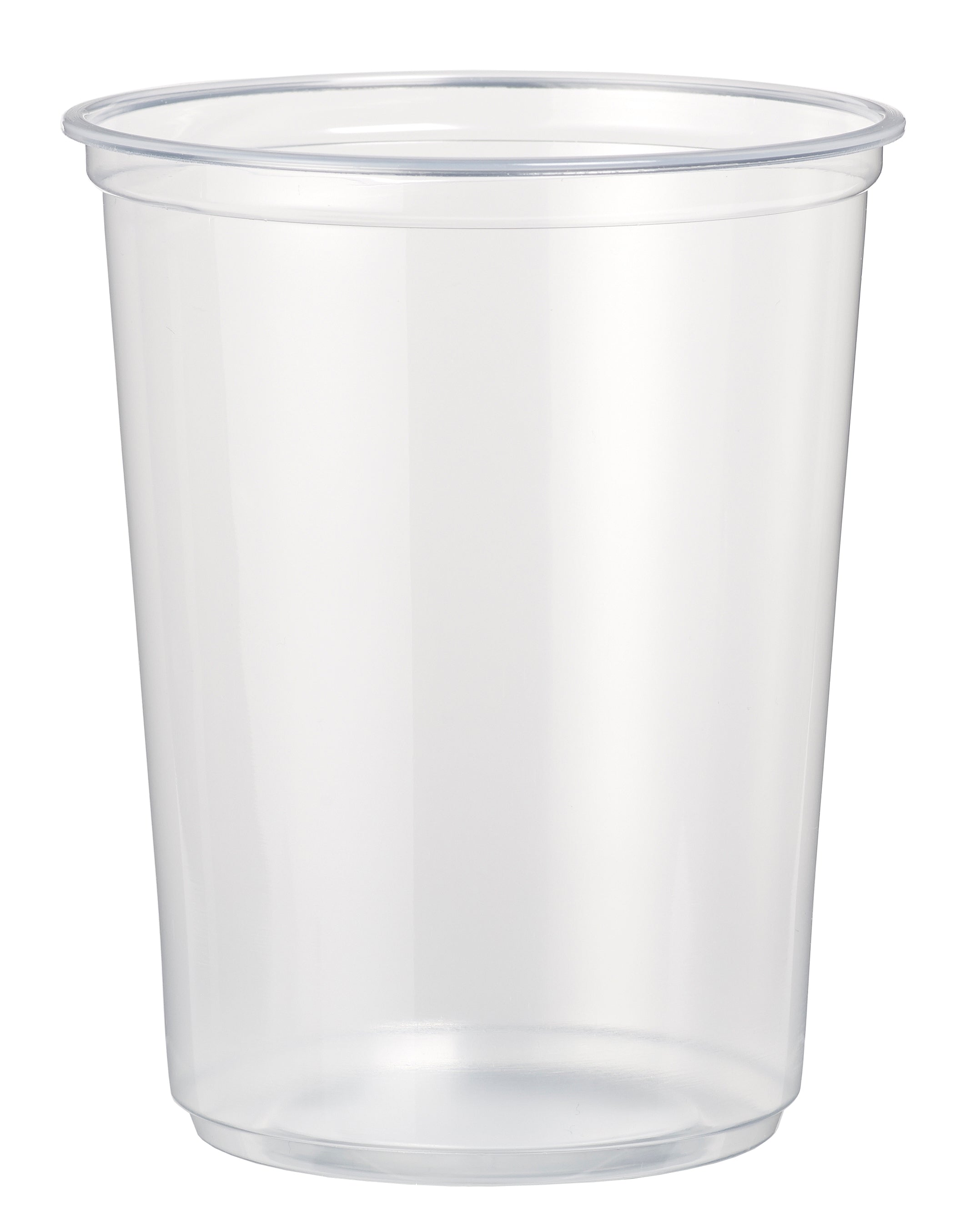 A clear plastic cup.