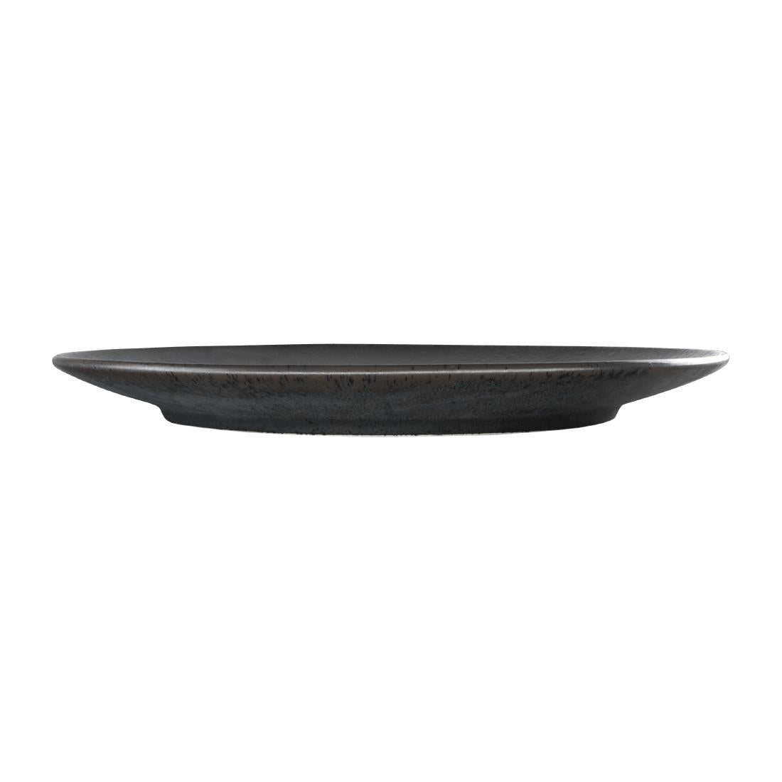 Olympia Fusion Round Black Coupe Plate 270mm (4 Pack)
