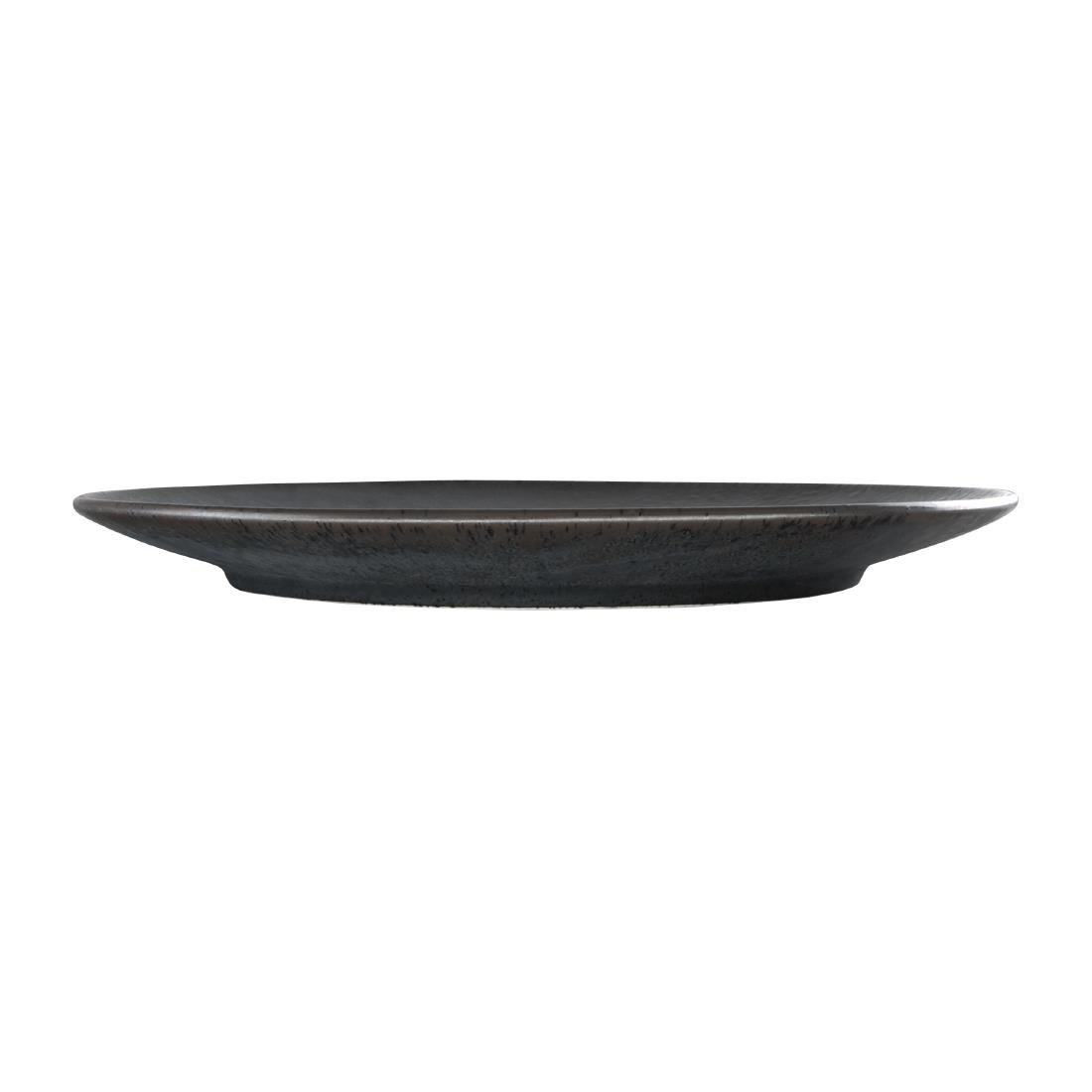 Olympia Fusion Round Black Coupe Plates 203mm (6 Pack)