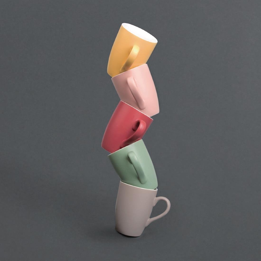 Olympia Matt Pastel Mug Red 340ml (Pack of 6)