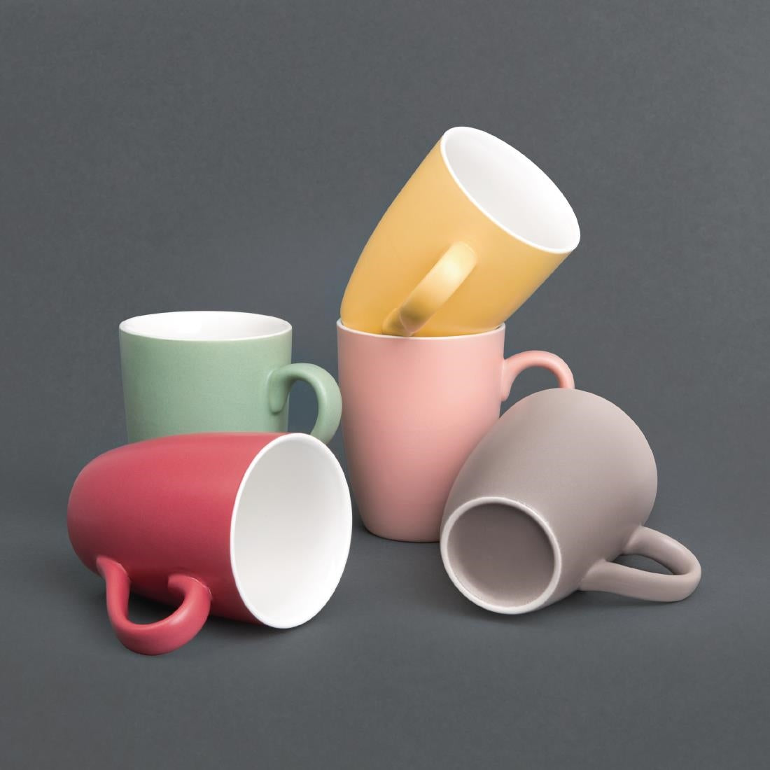 Olympia Matt Pastel Mug Green 340ml (Pack of 6)