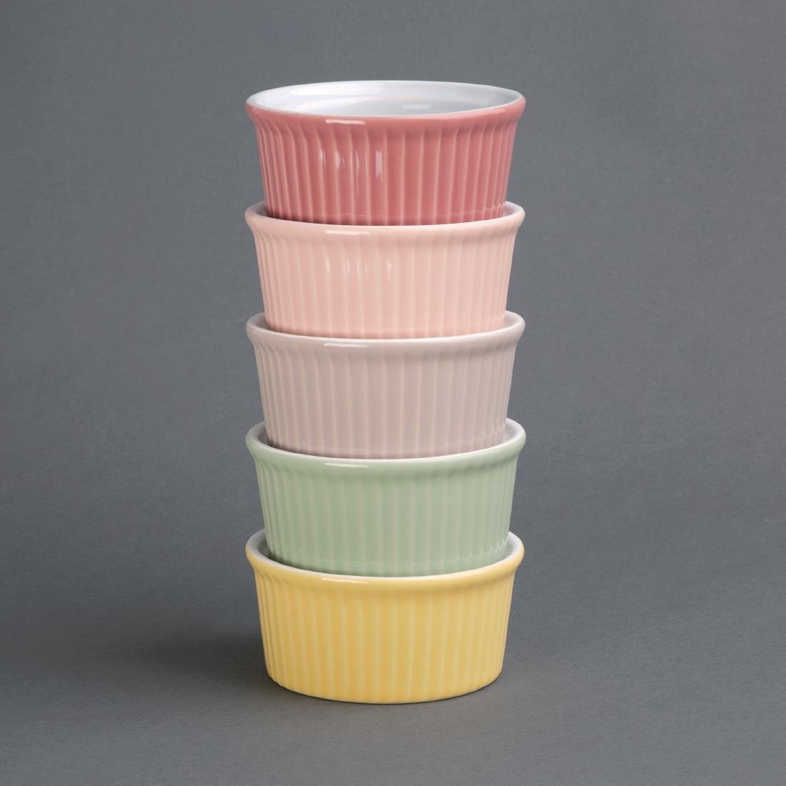 Olympia Pastel Ramekin Red 70ml (Pack of 12)
