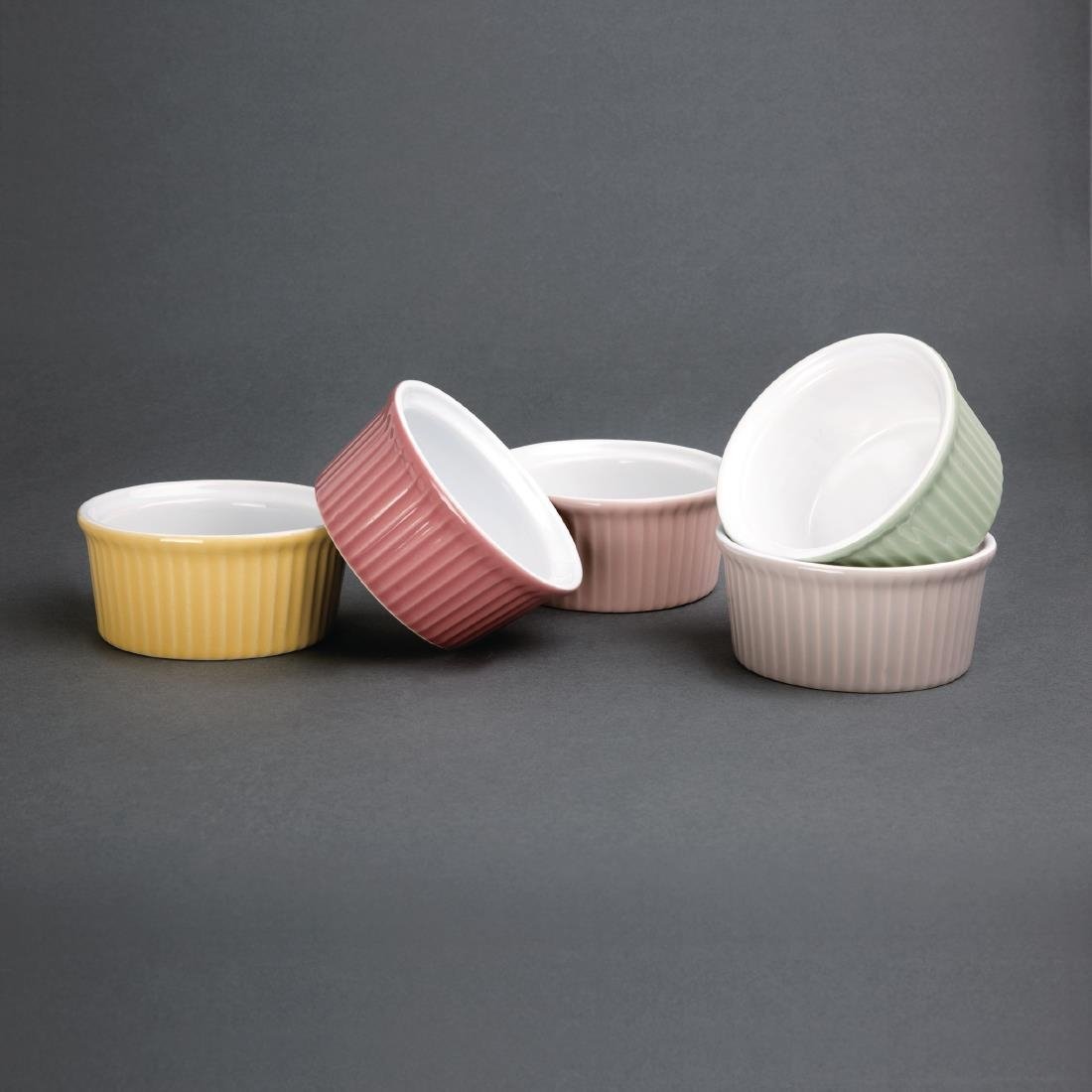 Olympia Pastel Ramekin Red 70ml (Pack of 12)