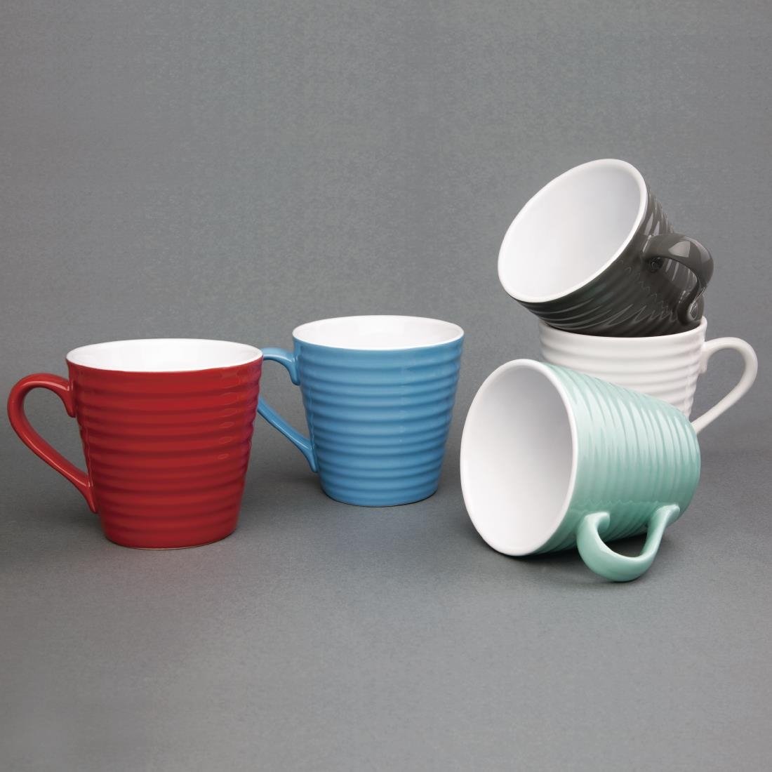 Olympia Cafe Aroma Mug Charcoal - 340ml 11.5fl oz (Box 6)
