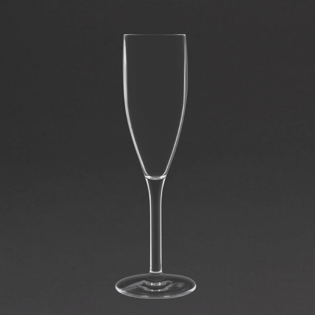 Olympia Kristallon Polycarbonate Champagne Flutes 210ml (12 Pack)