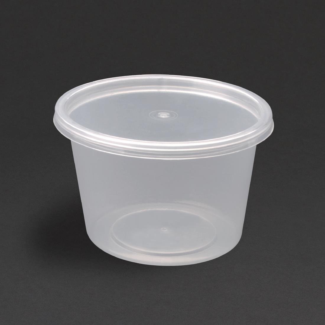 Fiesta Recyclable Plastic Microwavable Deli Pots 100ml (100 pack)