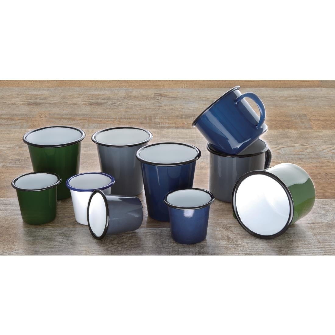 Olympia Enamel Tumbler Grey 310ml (6 pack)