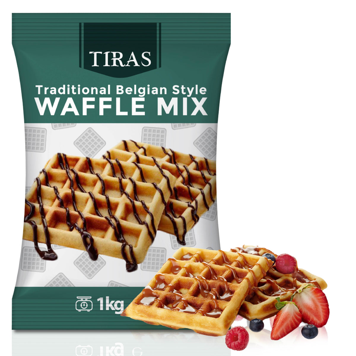 TIRAS Belgian Style Waffle Mix 1kg - Pack of 9