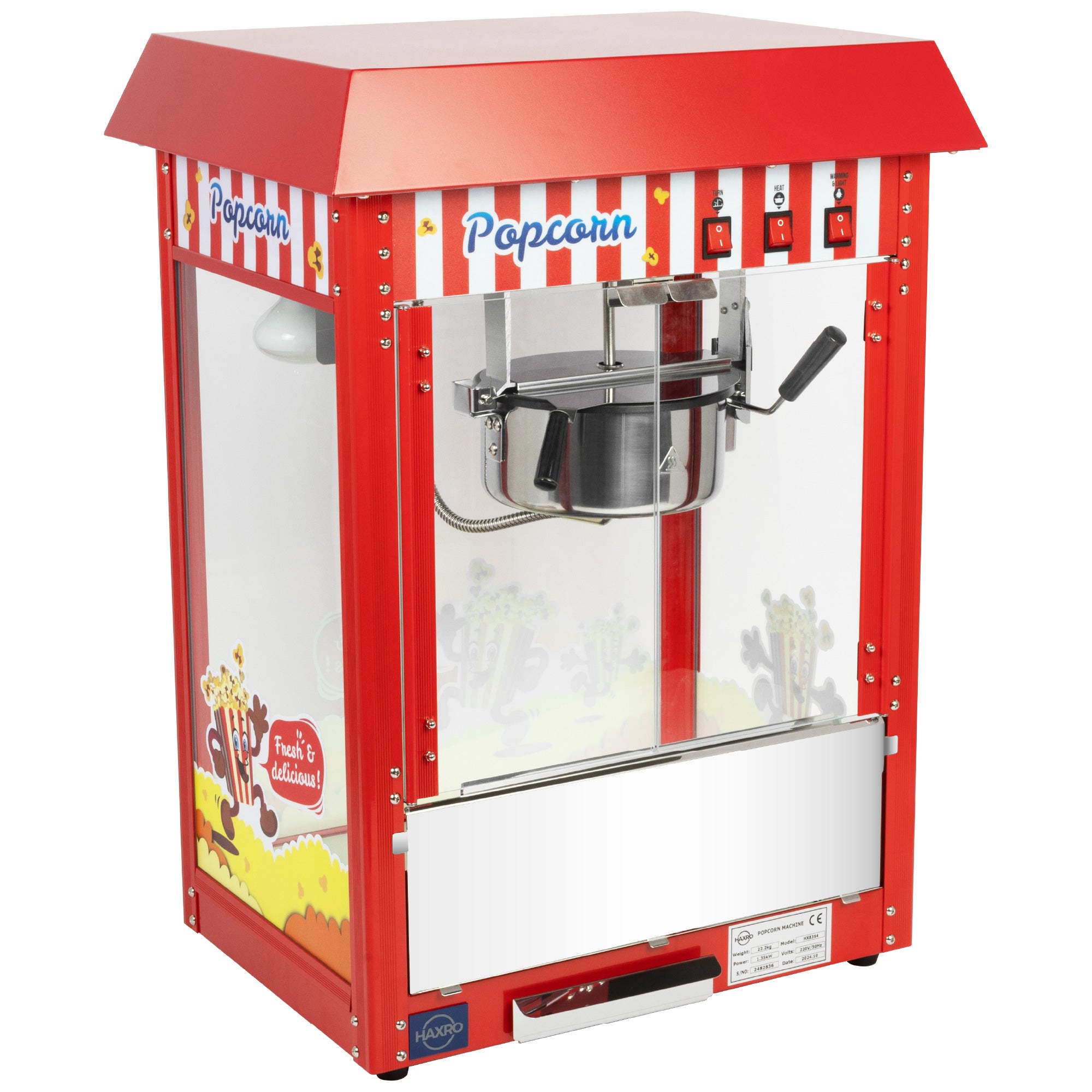 HAXRO Popcorn Machine 8oz Red