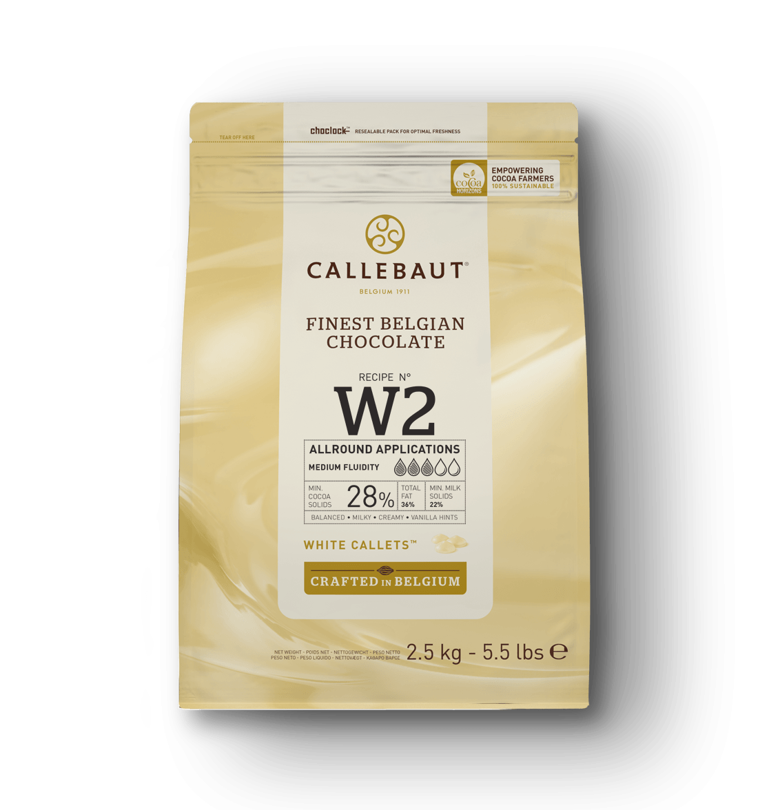 CALLEBAUT White Chocolate Callets 2.5KG