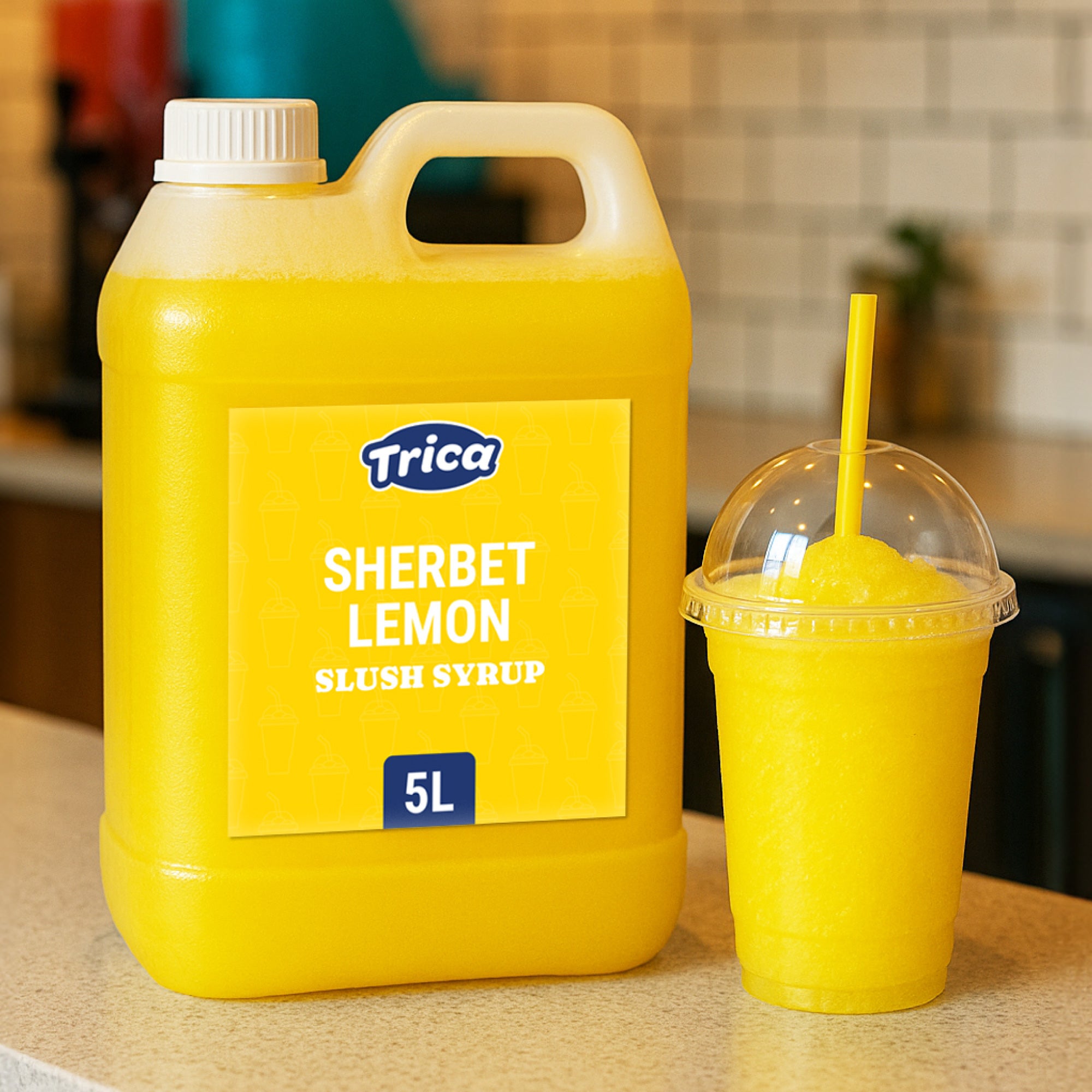 TRICA Lemon Sherbet Slush Syrup 5 Litre
