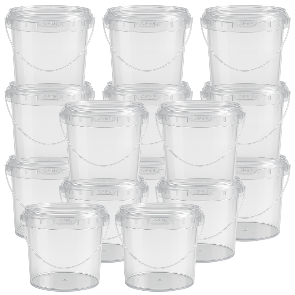 DEXLO Recyclable Empty Candy Floss Tubs 10 Litre - Pack of 30