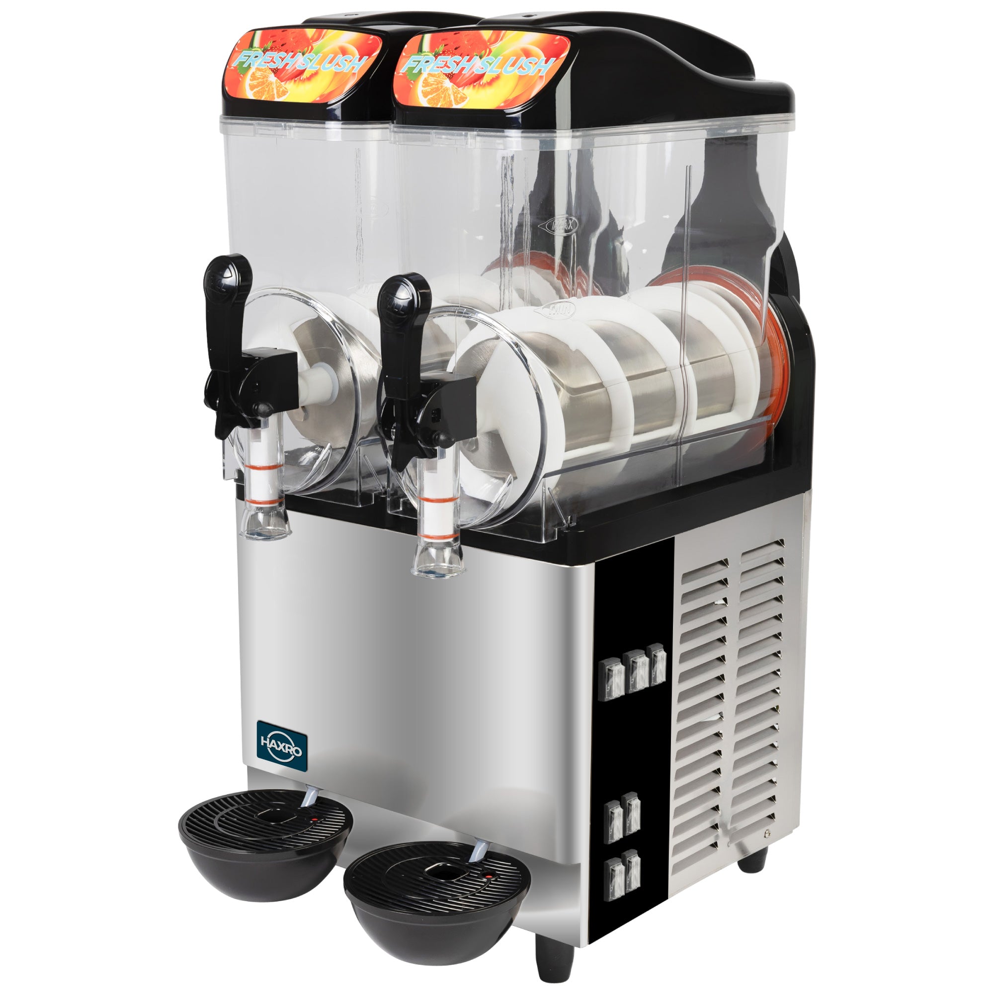 HAXRO Commercial Twin Slush Machine 2 x 12L 2-in-1