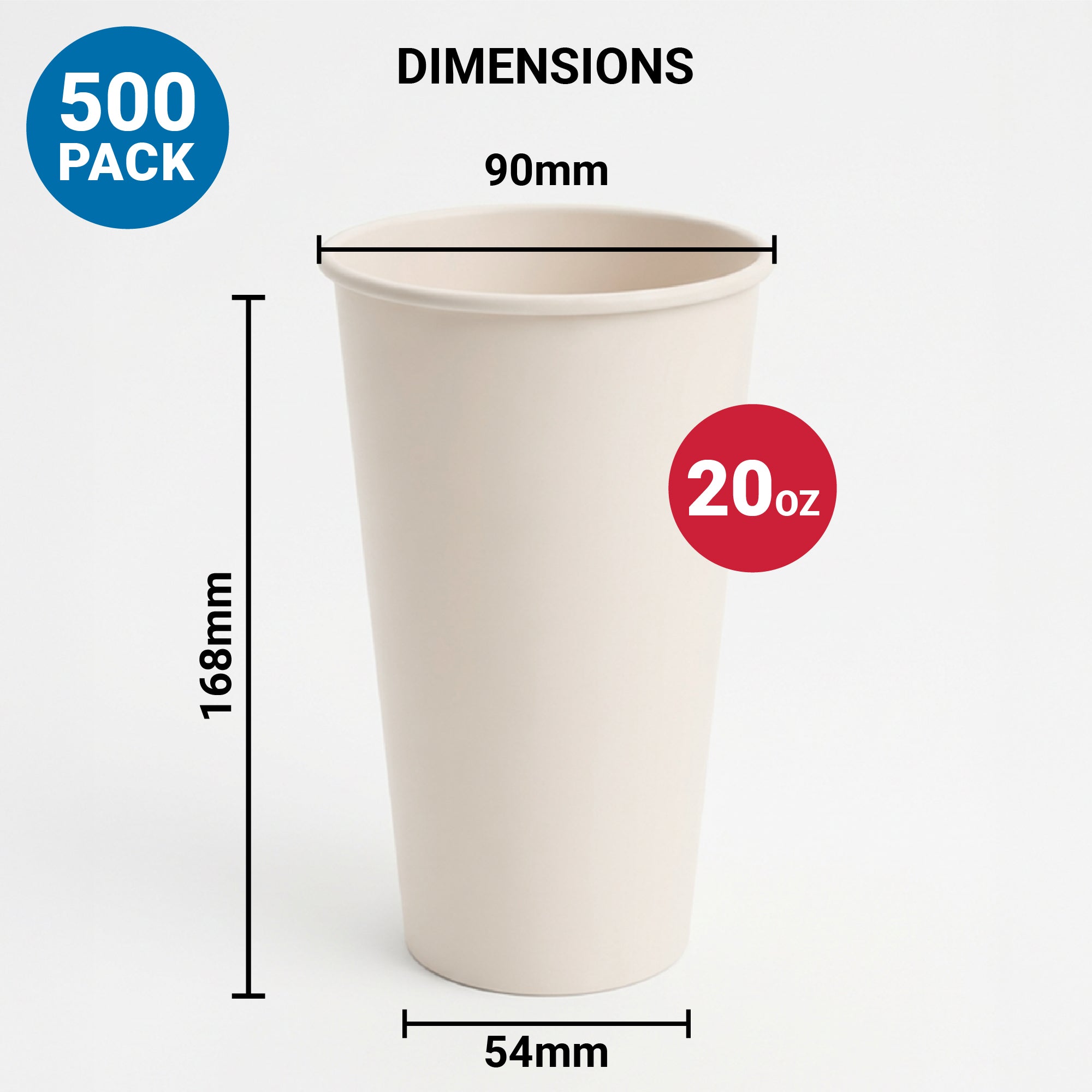 A plain, tall beige cup stands upright on a white background. The simple design and neutral color convey a minimalist and clean aesthetic.