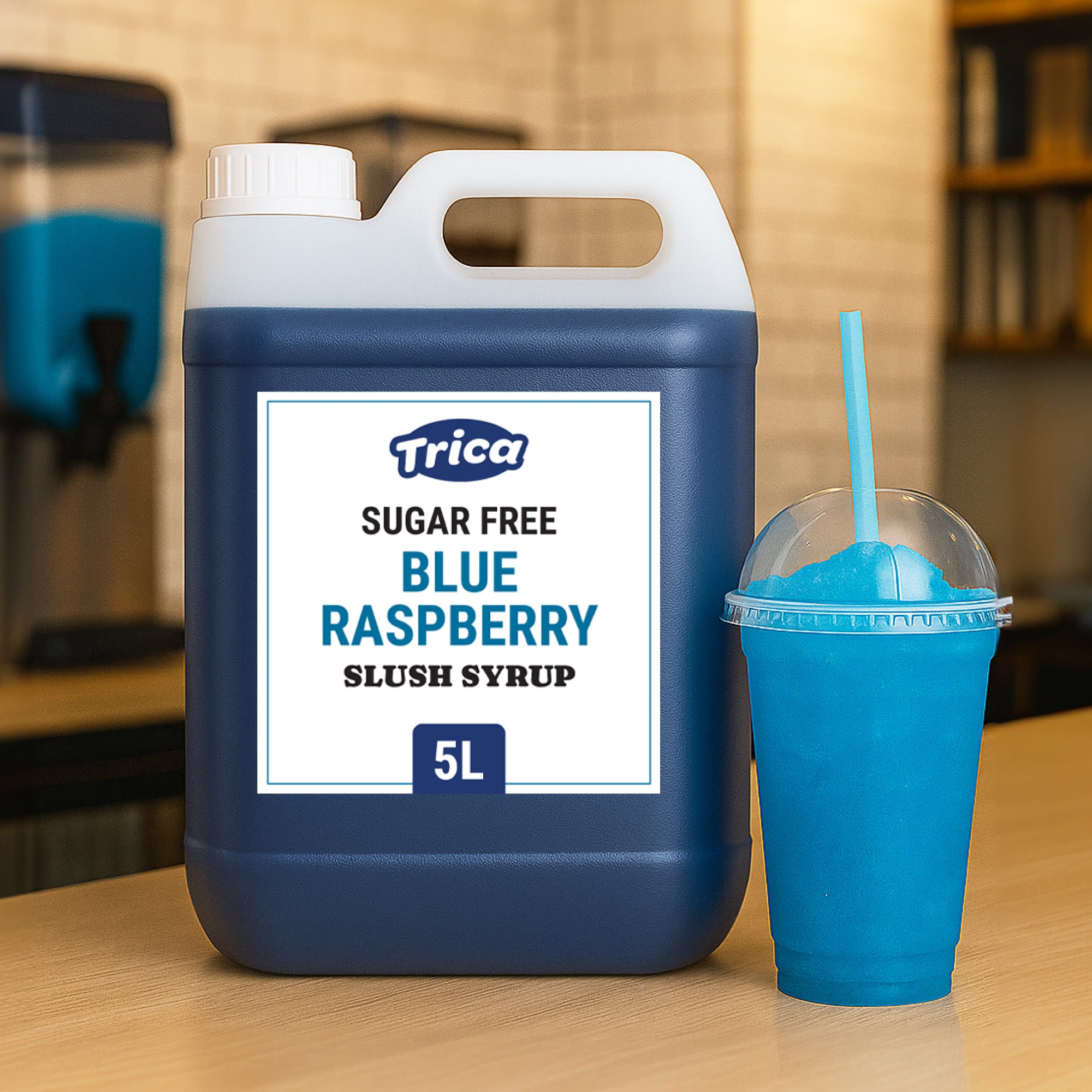 TRICA Sugar Free Blue Raspberry Slush Syrup 5 Litre