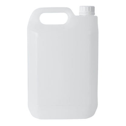 A plain white plastic jug with a handle and a screw-on cap.