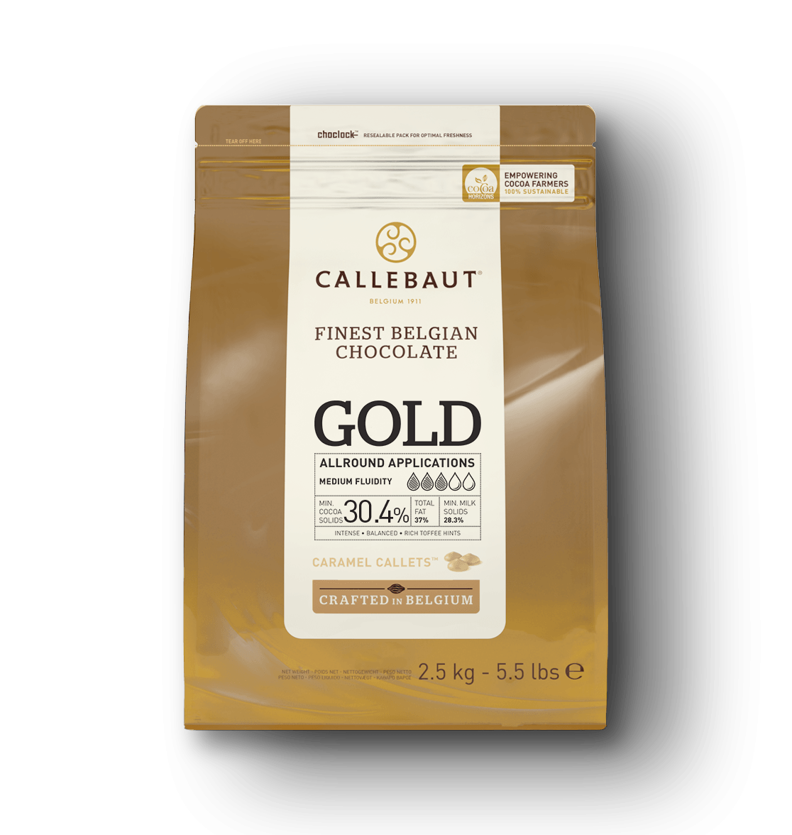 CALLEBAUT White Chocolate Caramel Callets 2.5KG