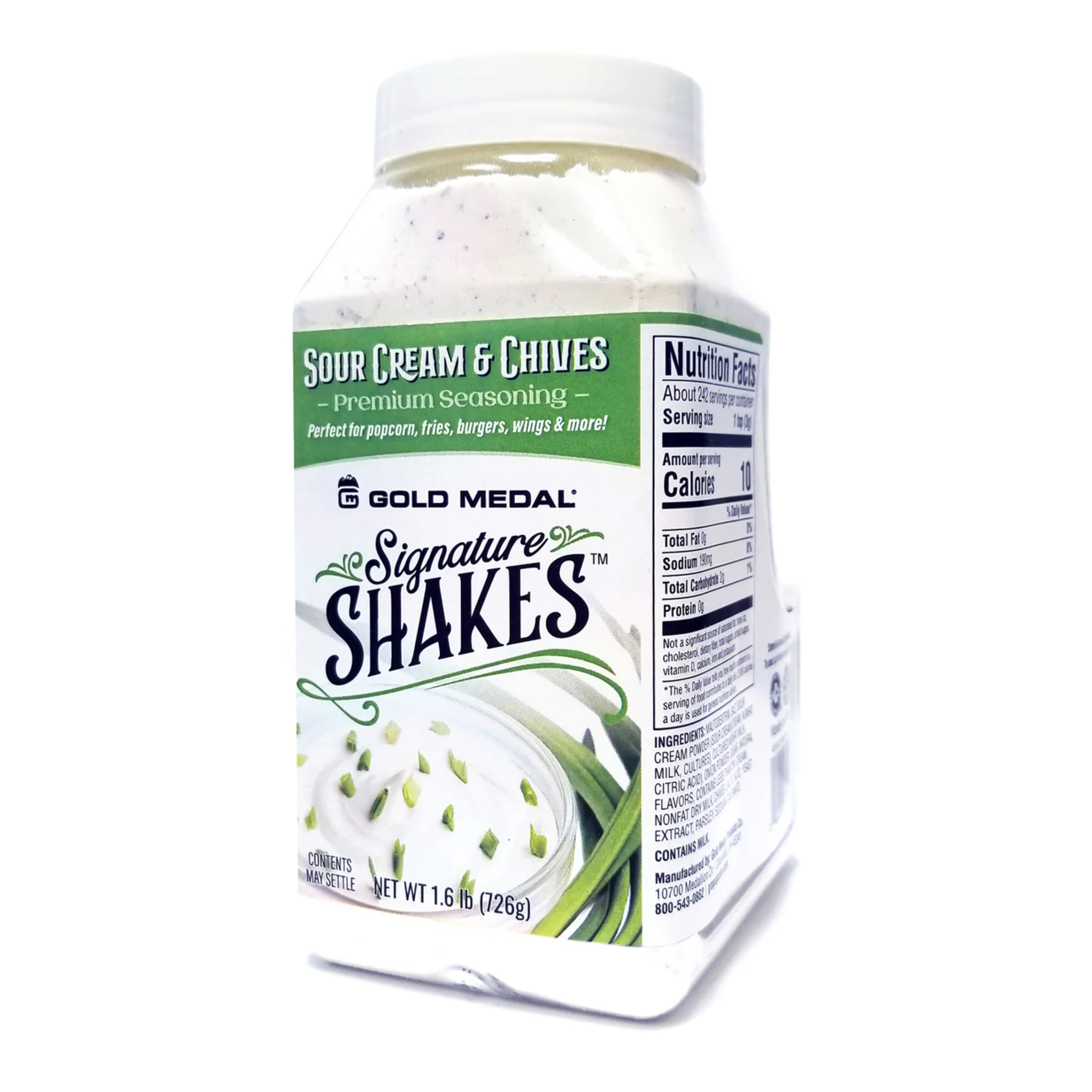 Gold Medal Signature Shakes Seasoning Bottles - Sour Cream & Chive