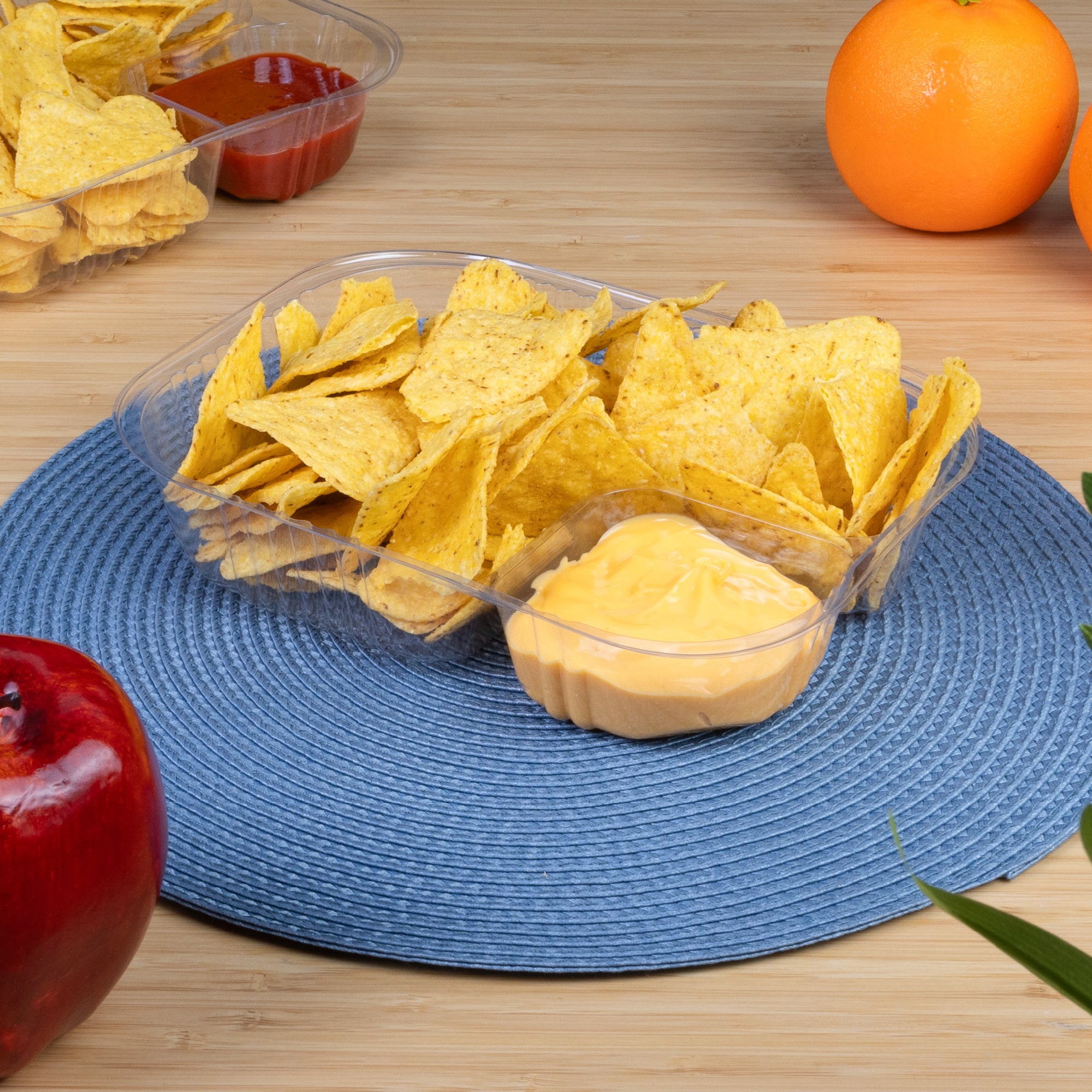 Dexlo Large Two-compartment Nacho Trays- - Pack of 500