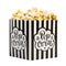 DEXLO Black & White Striped Popcorn Boxes